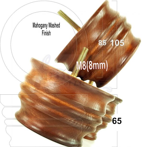 4x SOLID WOOD FURNITURE LEGS M8(8mm) CHAIR, SOFA REPLACEMENT BUN FEET 65mm HIGH - Image 24