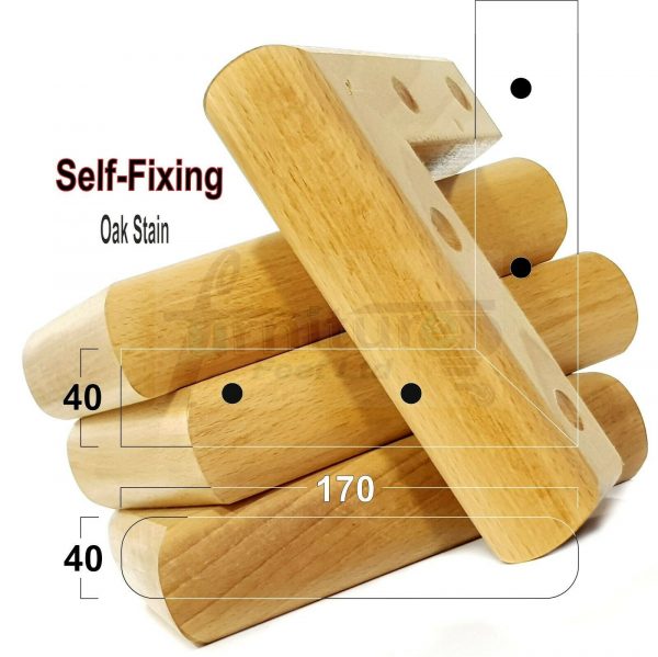 4x SOLID WOOD FURNITURE LEGS (Self-Fix) CHAIR REPLACEMENT CORNER FEET 40mm HIGH - Image 28