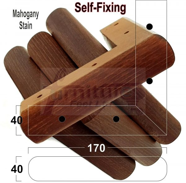 4x SOLID WOOD FURNITURE LEGS (Self-Fix) CHAIR REPLACEMENT CORNER FEET 40mm HIGH - Image 23