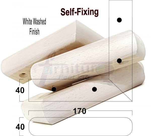 4x SOLID WOOD FURNITURE LEGS (Self-Fix) CHAIR REPLACEMENT CORNER FEET 40mm HIGH - Image 35