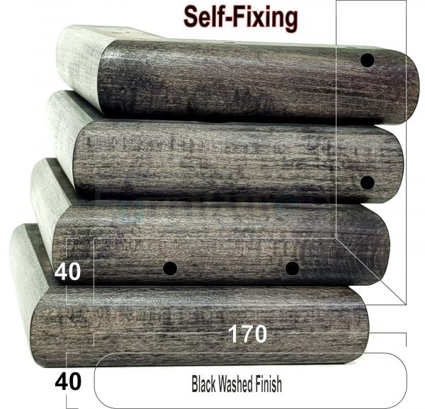 4x SOLID WOOD FURNITURE LEGS (Self-Fix) CHAIR REPLACEMENT CORNER FEET 40mm HIGH - Image 15