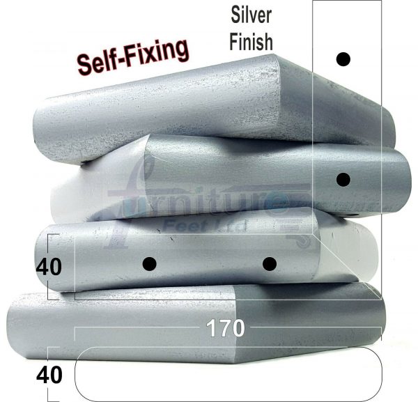 4x SOLID WOOD FURNITURE LEGS (Self-Fix) CHAIR REPLACEMENT CORNER FEET 40mm HIGH - Image 31