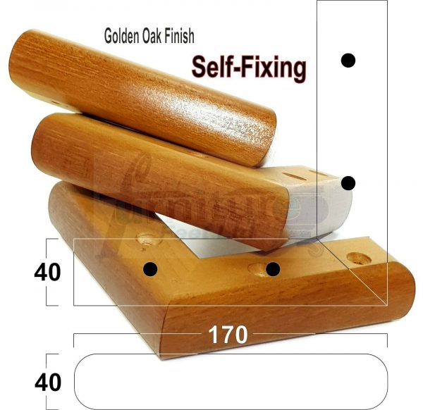 4x SOLID WOOD FURNITURE LEGS (Self-Fix) CHAIR REPLACEMENT CORNER FEET 40mm HIGH - Image 20