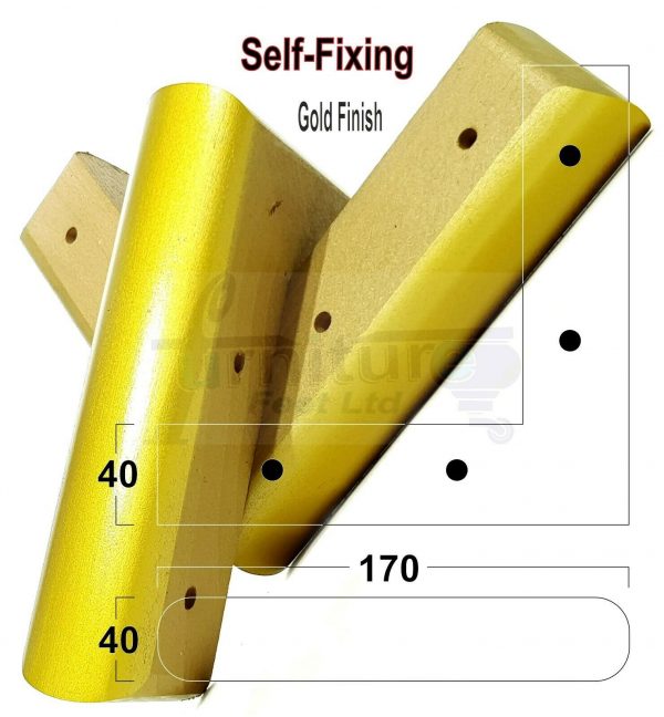 4x SOLID WOOD FURNITURE LEGS (Self-Fix) CHAIR REPLACEMENT CORNER FEET 40mm HIGH - Image 19