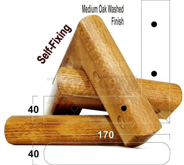 4x SOLID WOOD FURNITURE LEGS (Self-Fix) CHAIR REPLACEMENT CORNER FEET 40mm HIGH - Image 25