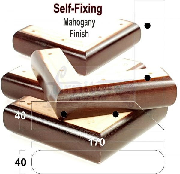 4x SOLID WOOD FURNITURE LEGS (Self-Fix) CHAIR REPLACEMENT CORNER FEET 40mm HIGH - Image 22
