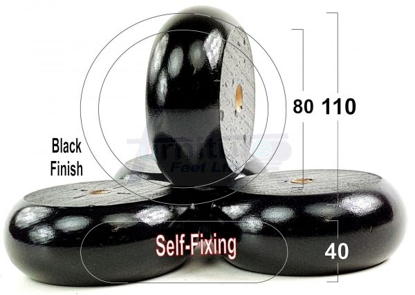 4x SOLID WOOD REPLACEMENT FURNITURE CHAIR LEGS SETTEE FEET 40mm HIGH (SELF-FIX) - Image 4