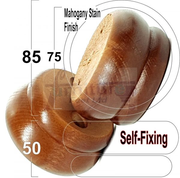 4x SOLID WOODEN FURNITURE LEGS CHAIR REPLACEMENT BUN FEET 50mm HIGH Self-Fixing - Image 24
