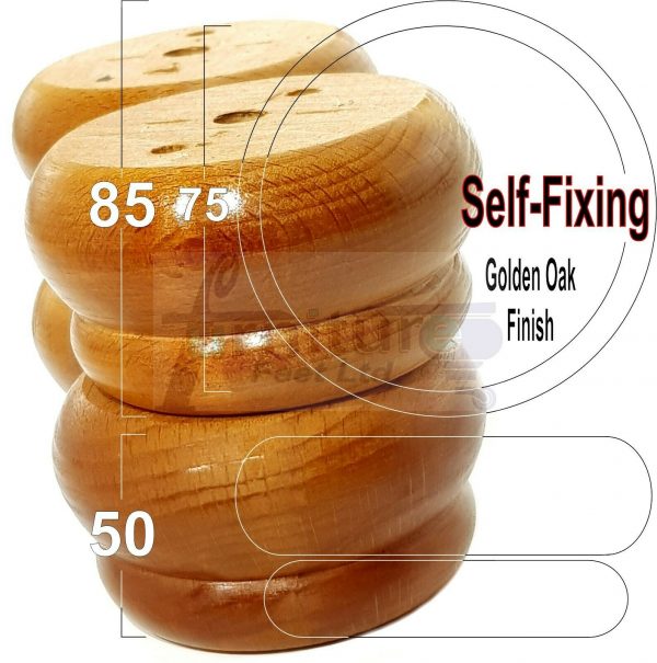 4x SOLID WOODEN FURNITURE LEGS CHAIR REPLACEMENT BUN FEET 50mm HIGH Self-Fixing - Image 21