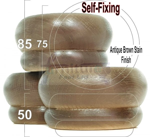4x SOLID WOODEN FURNITURE LEGS CHAIR REPLACEMENT BUN FEET 50mm HIGH Self-Fixing - Image 14