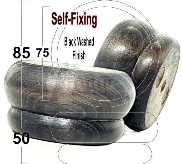 4x SOLID WOODEN FURNITURE LEGS CHAIR REPLACEMENT BUN FEET 50mm HIGH Self-Fixing - Image 16