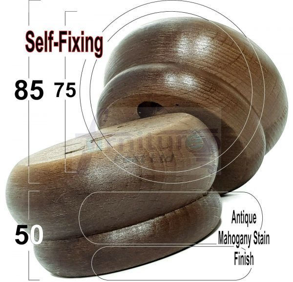 4x SOLID WOODEN FURNITURE LEGS CHAIR REPLACEMENT BUN FEET 50mm HIGH Self-Fixing - Image 31