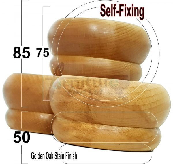 4x SOLID WOODEN FURNITURE LEGS CHAIR REPLACEMENT BUN FEET 50mm HIGH Self-Fixing - Image 22