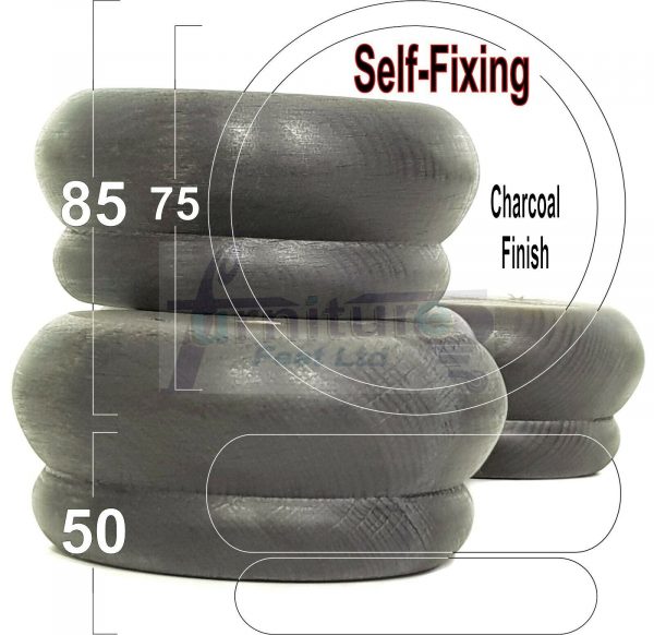 4x SOLID WOODEN FURNITURE LEGS CHAIR REPLACEMENT BUN FEET 50mm HIGH Self-Fixing - Image 32