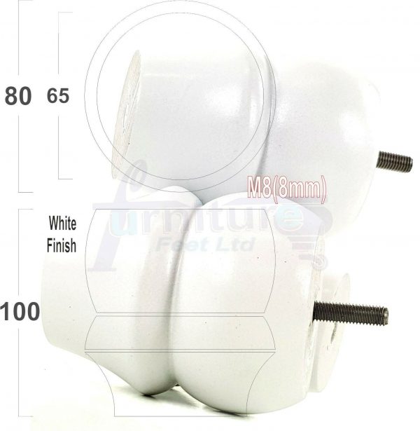 4x SOLID WOODEN FURNITURE LEGS M8(8mm) CHAIR REPLACEMENT BUN FEET 100mm HIGH - Image 25
