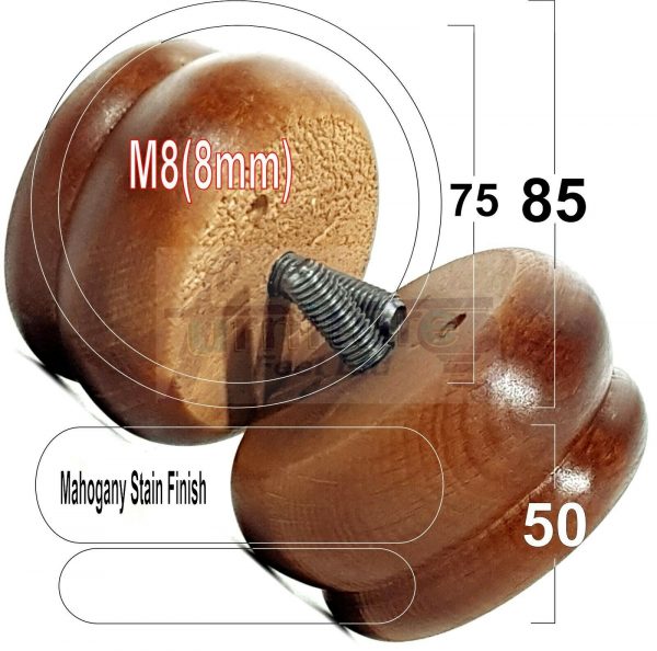 4x SOLID WOODEN FURNITURE LEGS M8(8mm) CHAIR REPLACEMENT BUN FEET 50mm HIGH - Image 24
