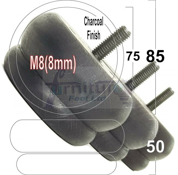 4x SOLID WOODEN FURNITURE LEGS M8(8mm) CHAIR REPLACEMENT BUN FEET 50mm HIGH - Image 31