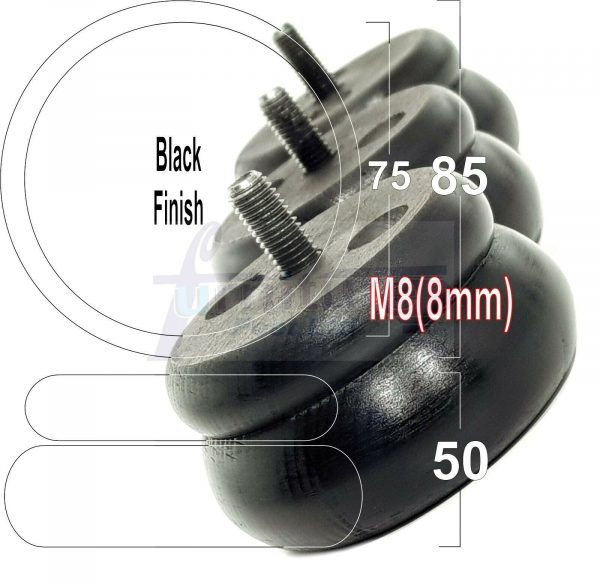 4x SOLID WOODEN FURNITURE LEGS M8(8mm) CHAIR REPLACEMENT BUN FEET 50mm HIGH - Image 14