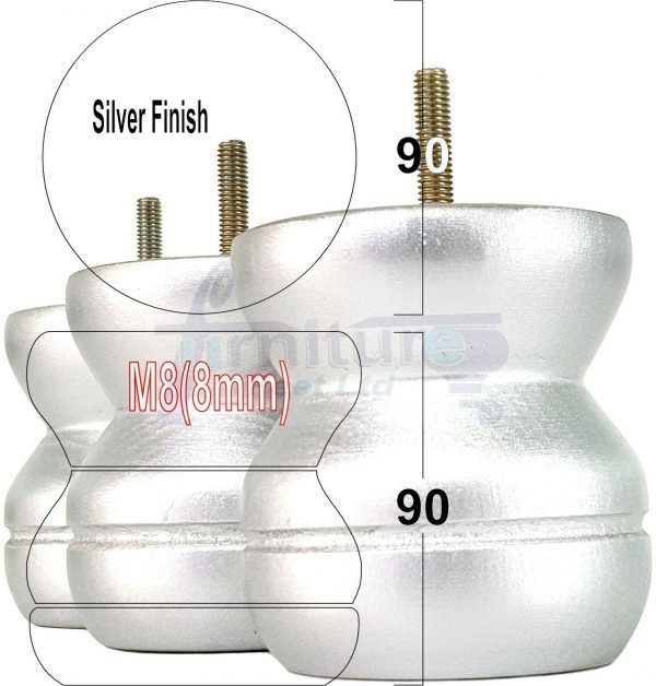 4x SOLID WOODEN FURNITURE LEGS M8(8mm) CHAIR REPLACEMENT BUN FEET 90mm HIGH - Image 25