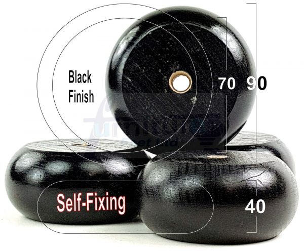 4x SOLID WOODEN REPLACEMENT FURNITURE CHAIR LEGS SOFAFEET 40mm HIGH (SELF-FIX) - Image 4