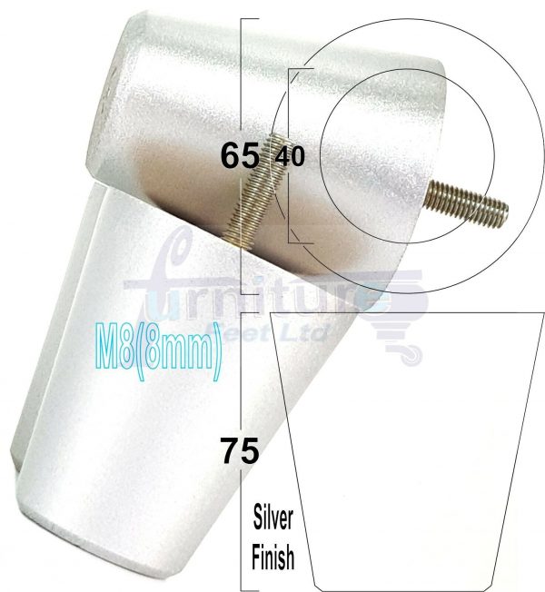 4x SOLID WOODEN SOFA LEGS 75mm High CHAIR FURNITURE REPLACEMENT FEET M8(8mm) - Image 34