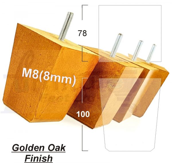 4x Sofa Furniture Legs Soild Wood Chair Feet M8 for Settees Footstool 100mm High - Image 10