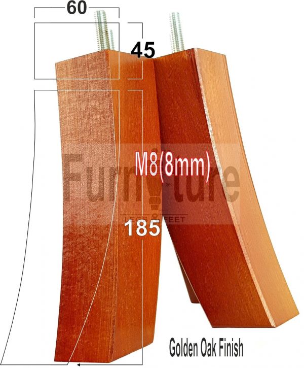 4x Solid Wood Curved Feet Furniture Sofa Legs 185mm High for Chairs, Settees M8 - Image 20