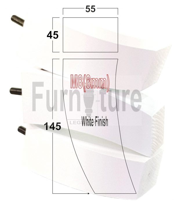 4x Solid Wood Curved Furniture Sofa, Couch Legs M8 Chair, Settee Feet 145mm High - Image 29