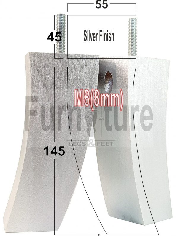 4x Solid Wood Curved Furniture Sofa, Couch Legs M8 Chair, Settee Feet 145mm High - Image 26