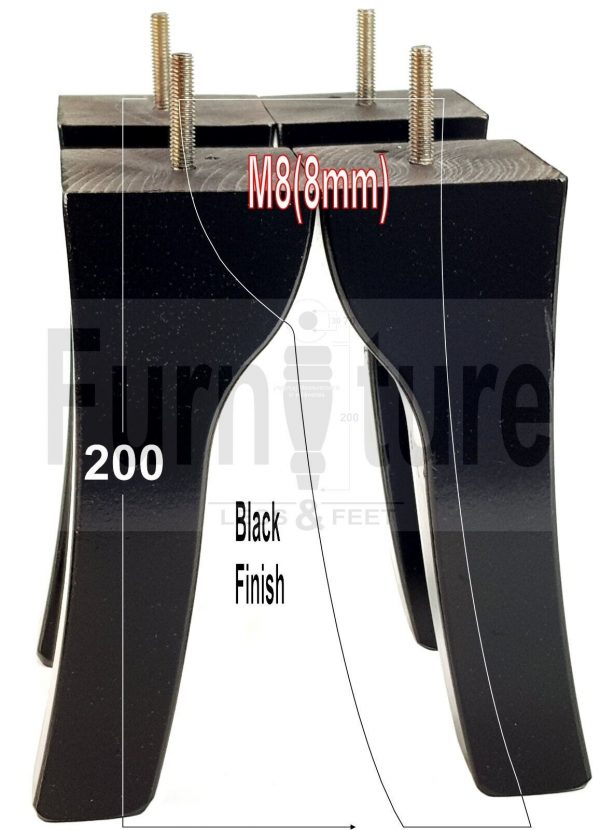 4x Solid Wood Furniture Feet Settee Legs 180mm - 225mm High Sofa Chair Bed M8 - Image 12