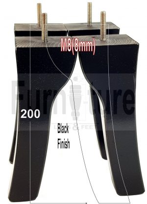 4 Replacement Legs Solid Wood Settee Furniture Feet 200mm High Sofa Chair Bed M8
