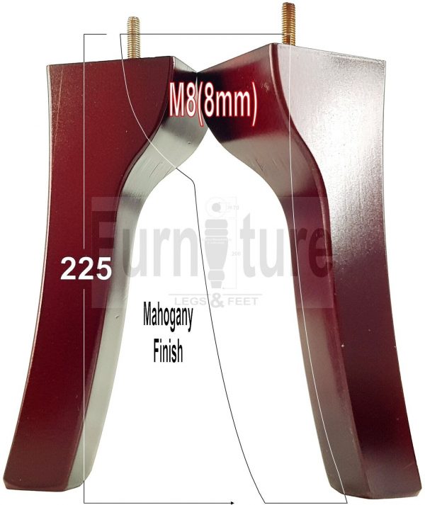 4 Replacement Legs Solid Wood Settee Furniture Feet 225mm High Sofa Chair Bed M8