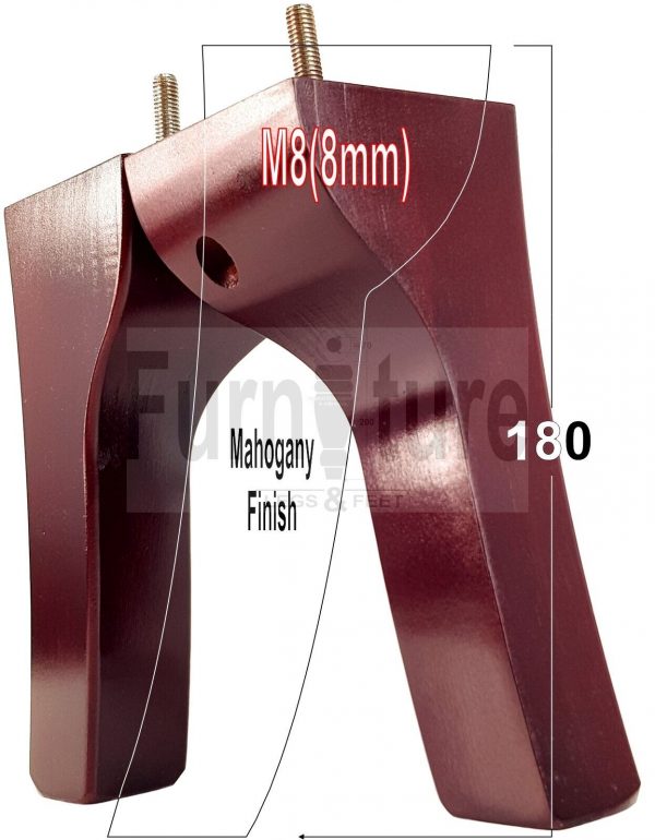 4x Solid Wood Furniture Feet Settee Legs 180mm - 225mm High Sofa Chair Bed M8 - Image 10