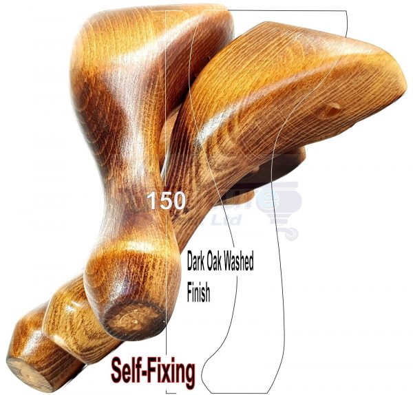 4x Solid Wooden Queen Anne Furniture Feet 150mm High Sofa Chair Beds (Self-Fix) - Image 18