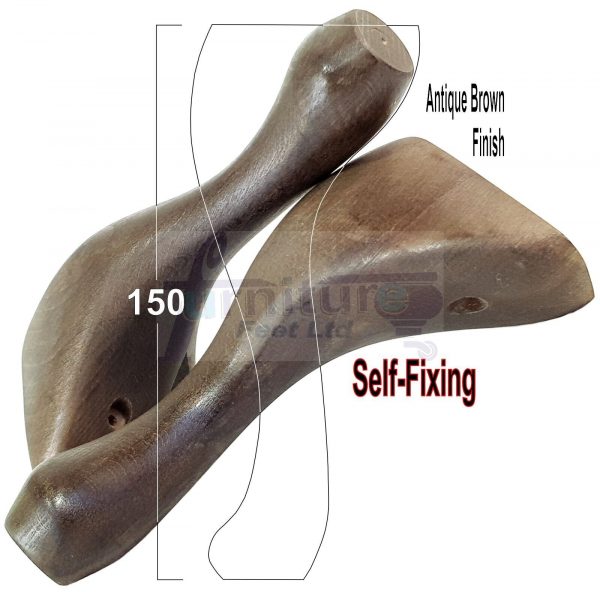 4x Solid Wooden Queen Anne Furniture Feet 150mm High Sofa Chair Beds (Self-Fix) - Image 14