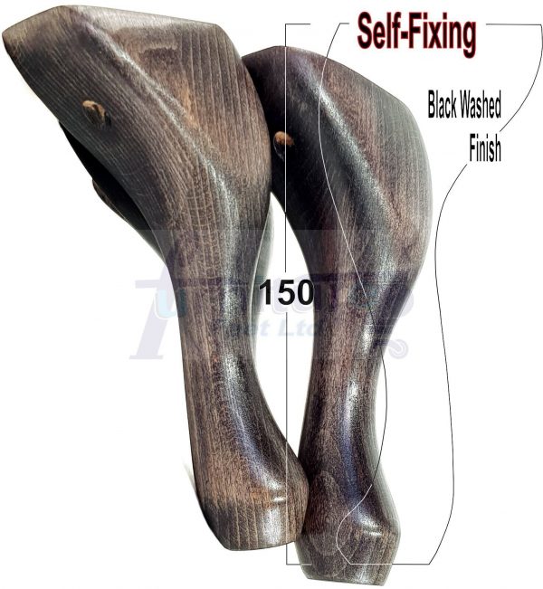 4x Solid Wooden Queen Anne Furniture Feet 150mm High Sofa Chair Beds (Self-Fix) - Image 16