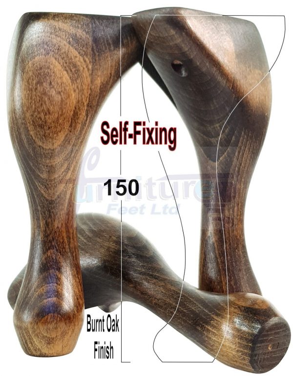 4x Solid Wooden Queen Anne Furniture Feet 150mm High Sofa Chair Beds (Self-Fix) - Image 40