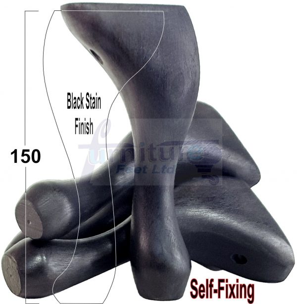 4x Solid Wooden Queen Anne Furniture Feet 150mm High Sofa Chair Beds (Self-Fix) - Image 39