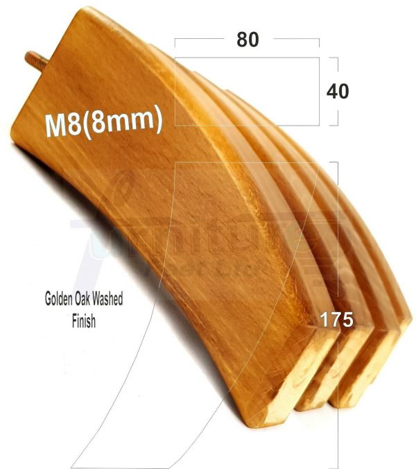4x TAPERED WOOD SETTEE LEGS 175mm High SOFA REPLACEMENT FURNITURE FEET M8(8mm) - Image 18