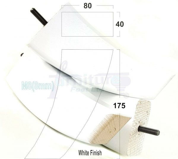 4x TAPERED WOOD SETTEE LEGS 175mm High SOFA REPLACEMENT FURNITURE FEET M8(8mm) - Image 24