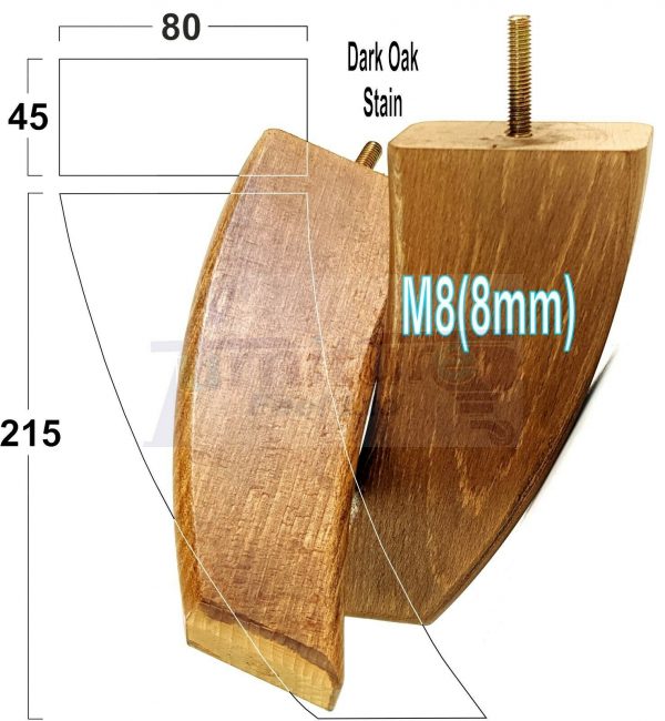 4x TAPERED WOOD SETTEE LEGS 215mm High SOFA REPLACEMENT FURNITURE FEET M8(8mm) - Image 15