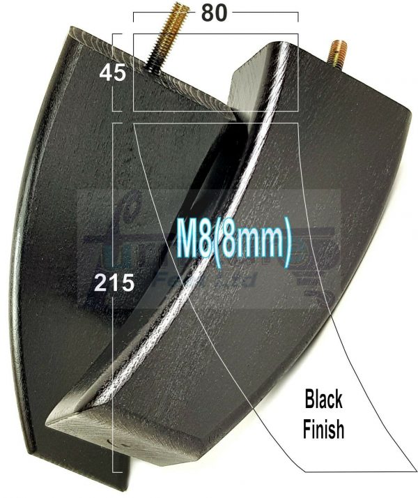4x TAPERED WOOD SETTEE LEGS 215mm High SOFA REPLACEMENT FURNITURE FEET M8(8mm) - Image 12