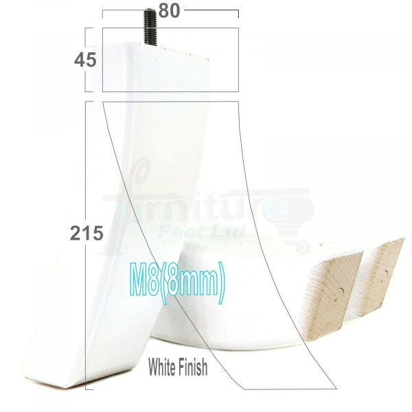 4x TAPERED WOOD SETTEE LEGS 215mm High SOFA REPLACEMENT FURNITURE FEET M8(8mm) - Image 24