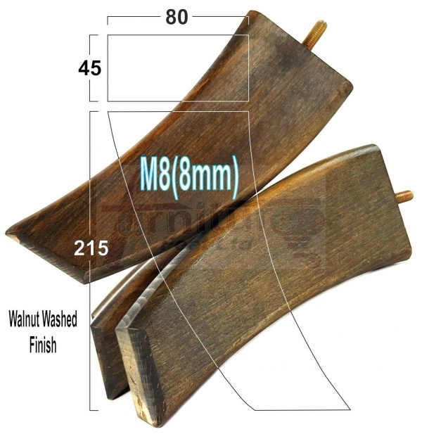 4x TAPERED WOOD SETTEE LEGS 215mm High SOFA REPLACEMENT FURNITURE FEET M8(8mm) - Image 16