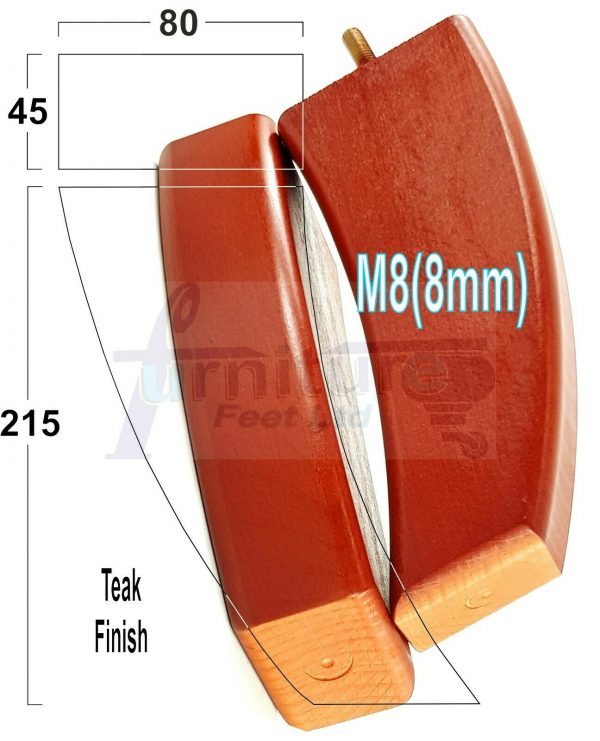 4x TAPERED WOOD SETTEE LEGS 215mm High SOFA REPLACEMENT FURNITURE FEET M8(8mm) - Image 23