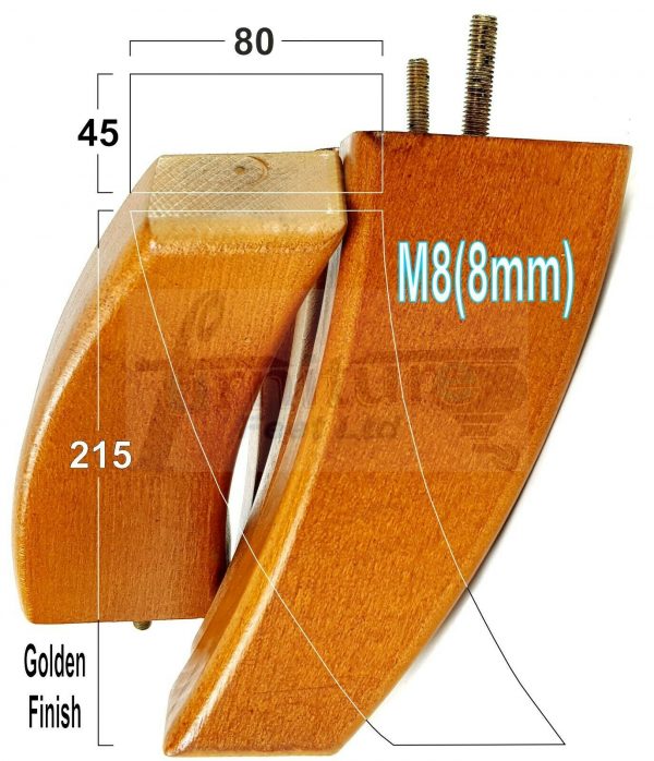 4x TAPERED WOOD SETTEE LEGS 215mm High SOFA REPLACEMENT FURNITURE FEET M8(8mm) - Image 17