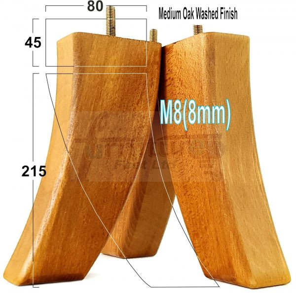 4x TAPERED WOOD SETTEE LEGS 215mm High SOFA REPLACEMENT FURNITURE FEET M8(8mm) - Image 18