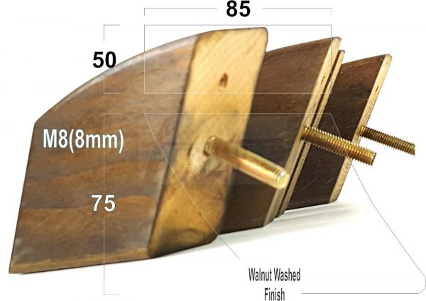 4x TAPERED WOOD SETTEE LEGS 75mm High SOFA REPLACEMENT FURNITURE FEET M8(8mm) - Image 16