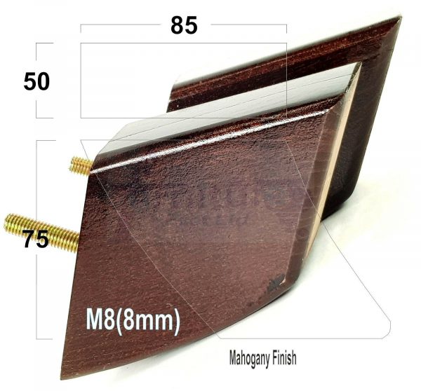 4x TAPERED WOOD SETTEE LEGS 75mm High SOFA REPLACEMENT FURNITURE FEET M8(8mm) - Image 19