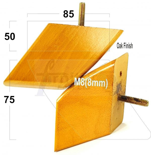 4x TAPERED WOOD SETTEE LEGS 75mm High SOFA REPLACEMENT FURNITURE FEET M8(8mm) - Image 23